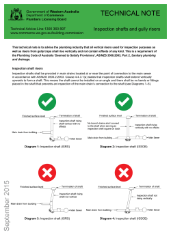 Plumbers technical note - Inspection shafts and gully risers