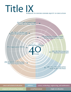 Title IX at 40 - The National Coalition for Women and Girls in