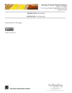 Cleaning of Acrylic Painted Surfaces