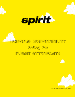 Spirit Airlines Personal Responsibility Policy - Spirit AFA-CWA