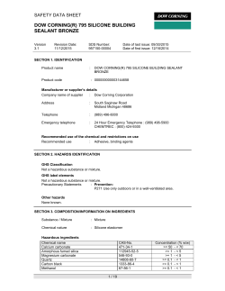 DOW CORNING(R) 795 SILICONE BUILDING SEALANT BRONZE