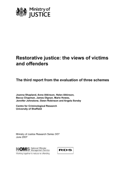 the views of victims and offenders