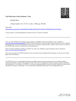 The Final Irony of the Pardoner`s Tale Edmund Reiss College