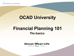 OCAD University Financial Planning 101