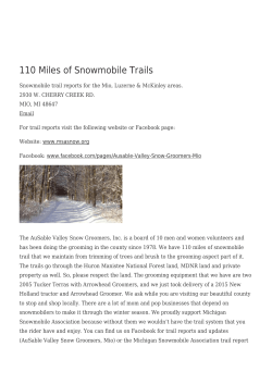110 Miles of Snowmobile Trails