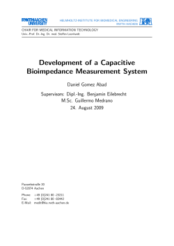 Development of a Capacitive Bioimpedance