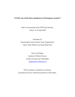 NATO: the Third Musketeer of European Security