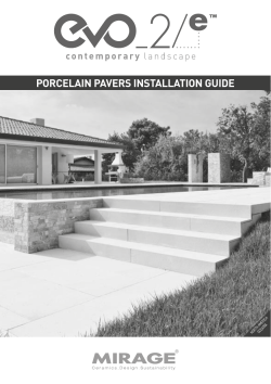 PORCELAIN PAVERS INSTALLATION GUIDE - Mirage