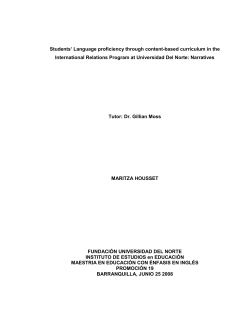 Students` Language proficiency through content