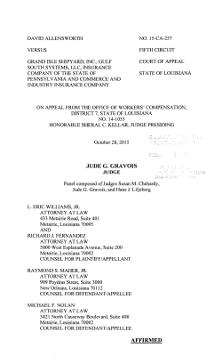 jude g. gravois affirmed - Fifth Circuit Court of Appeal