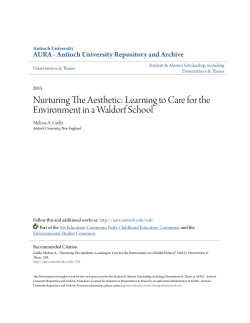 Nurturing The Aesthetic - AURA - Antioch University Repository and