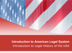 Introduction to American Legal System