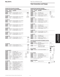 Flush Connections and Flanges