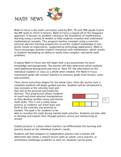 Math In Focus Letter - Tolland Public Schools