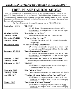 Schedule for 2016/2017