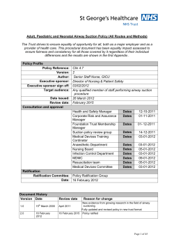 Adult, Paediatric and Neonatal Airway Suction