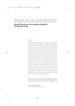 Social Narratives Surrounding Dolphins: Q Method Study
