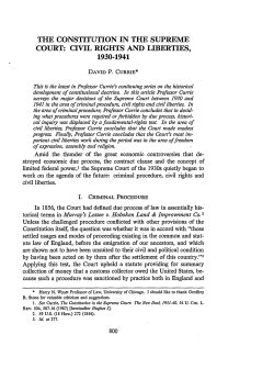 Civil Rights and Liberties, 1930-1941