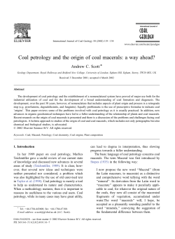 Coal petrology and the origin of coal macerals: a way