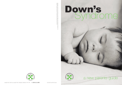 Down Syndrome Association &ndash; A New Parents Guide
