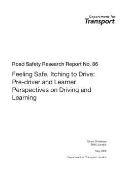 Feeling Safe, Itching to Drive