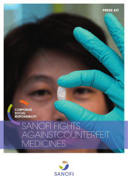 Sanofi fights against counterfeit medecines