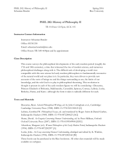 Syllabus - Institut f&uuml;r Philosophie