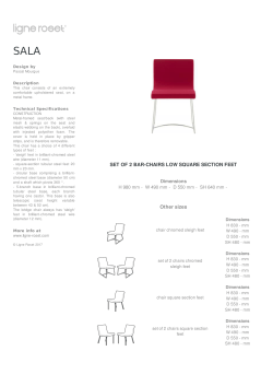 set of 2 bar-chairs low square section feet