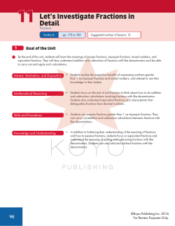 Let`s Investigate Fractions in Detail