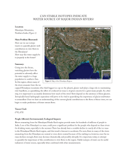 Can Stable ISotopeS IndICate Water SourCe of Major IndIan rIverS?