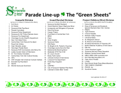 Parade Line-up The &ldquo;Green Sheets&rdquo;