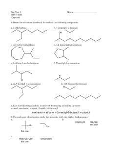 methanol = ethanol > 2-methyl-2