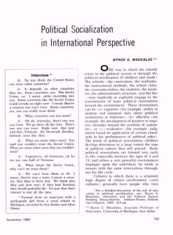 Political Socialization in International Perspective