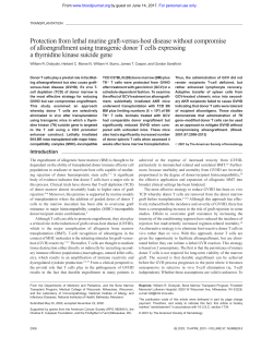 Protection from lethal murine graft-versus-host