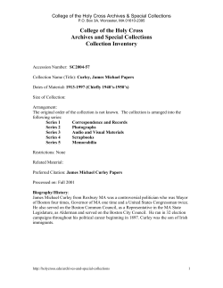 Curley, James Michael - College of the Holy Cross