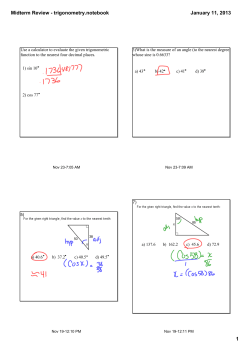 Midterm Review - trigonometry.notebook