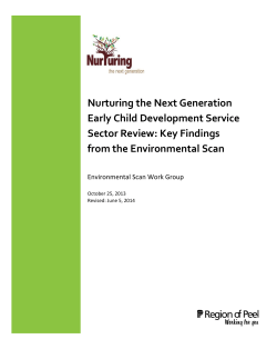Nurturing the Next Generation Early Child Development Service