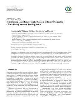 Monitoring Grassland Tourist Season of Inner Mongolia, China