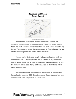 Mountains and Mount Everest