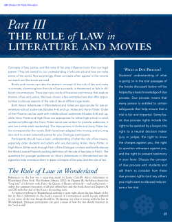 the rule of law in literature and movies