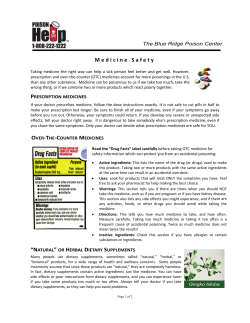 Medicine Safety Tips