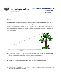 Indirect Measurement with a Clinometer Grade 8-12