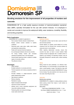 Read here the technical data sheet of Domoresin SP