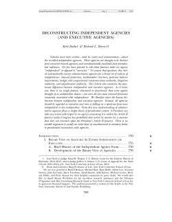 DECONSTRUCTING INDEPENDENT AGENCIES (AND
