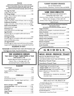Menu - Mauro`s Village Cafe
