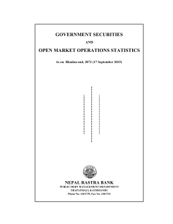 OPEN MARKET OPERATIONS STATISTICS GOVERNMENT