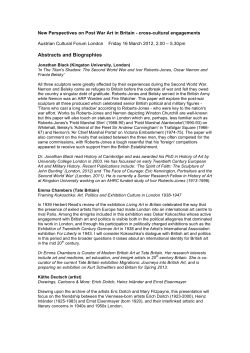 Abstracts and Biographies