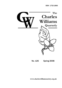 126 Spring 2008 - The Charles Williams Society