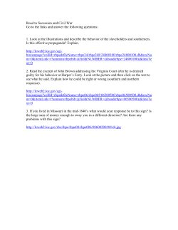 Road to Secession and Civil War