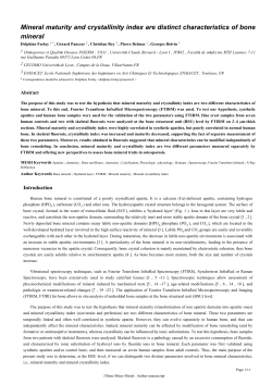 Mineral maturity and crystallinity index are distinct - HAL